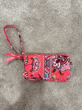 Vera Bradley call me coral made in USA wristlet
